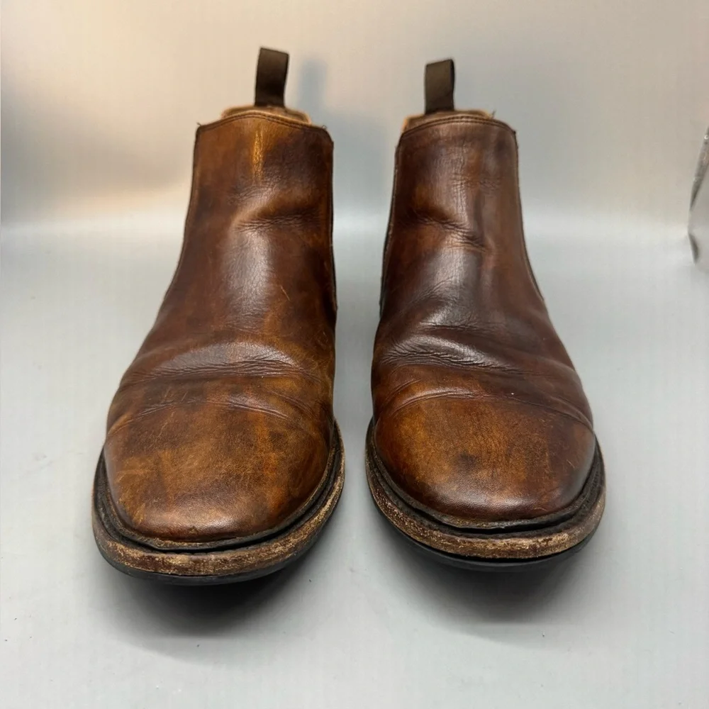 Frye Men's Tyler Chelsea Boots Men’s Size 11.5 D Brown Western Cowboy Pull On